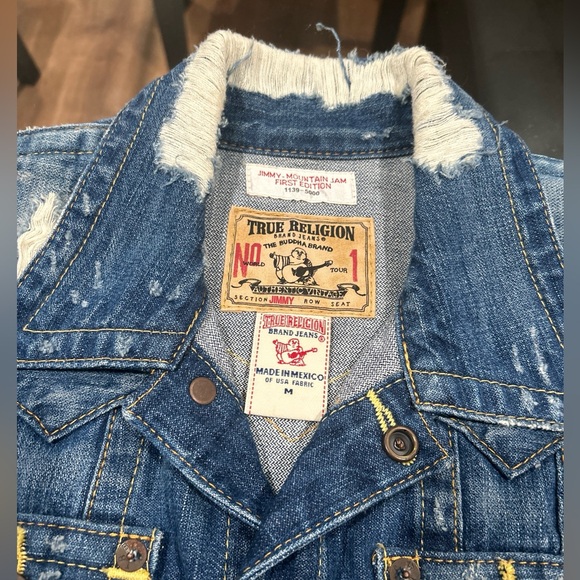 First Edition #1139 True Religion Jimmy Mountain Jam Jean Jacket Womans Size-M - Picture 6 of 14